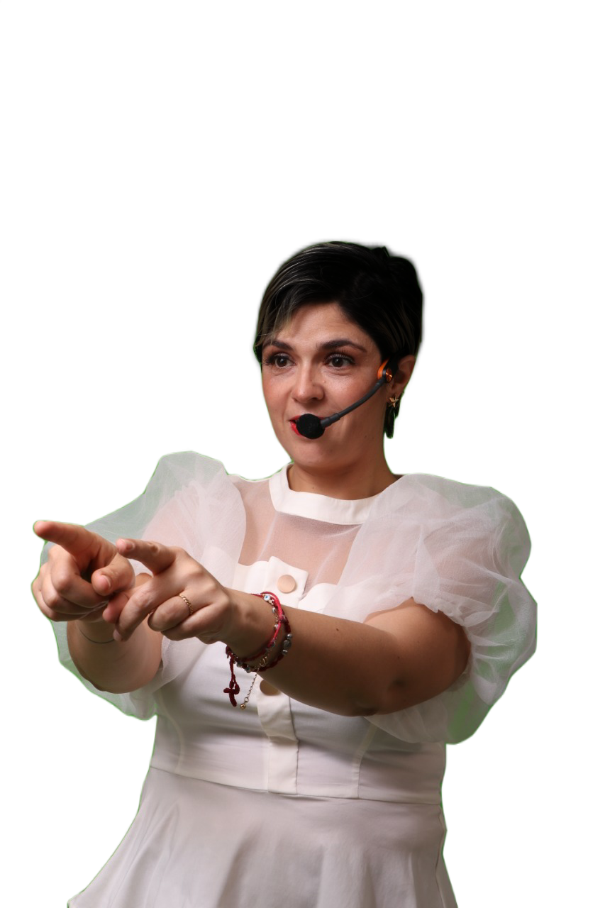 María Mercado en conferencia